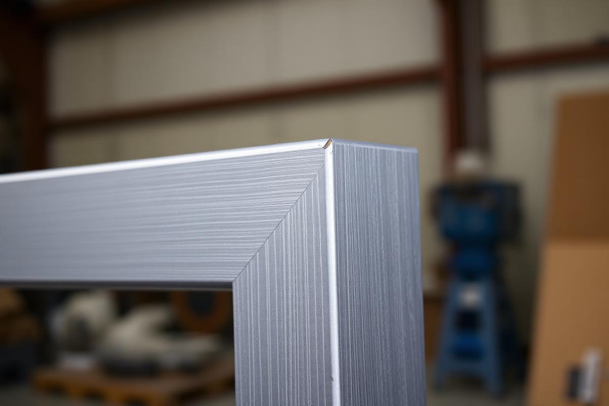 Raw untreated aluminum frame